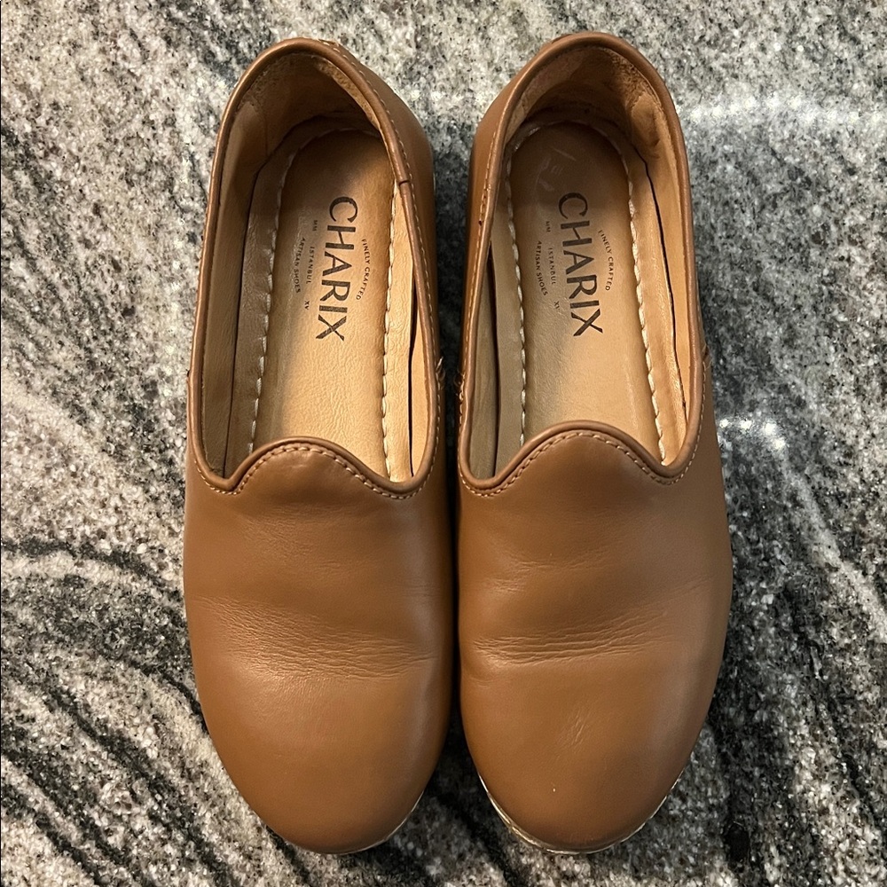 Charix Camel Slip-On Loafers Size 6